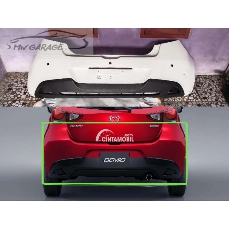 Bumper belakang Mazda 2 Original 2011 2012 2013