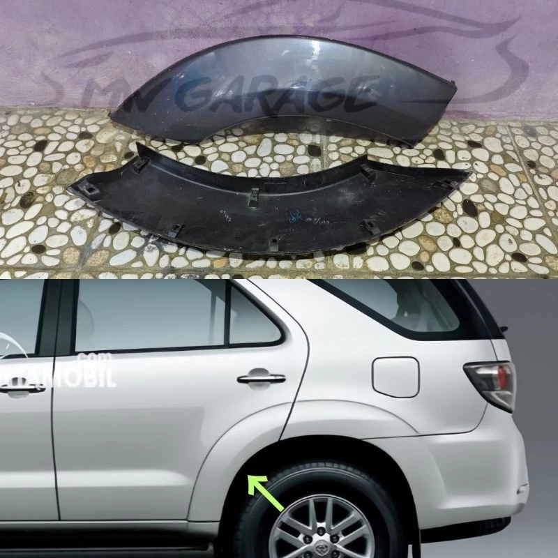 Over fender pintu belakang Fortuner 2012 2013 2014 2015 Original