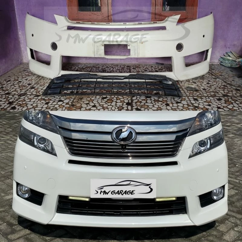 Bumper depan Vellfire Facelift 2012 2013 2014 2014 Original set Ram